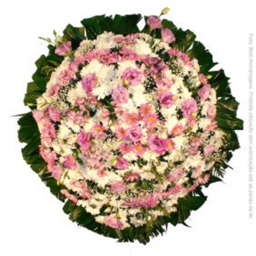 COROA DE FLORES TAMANHO P ROSA 2