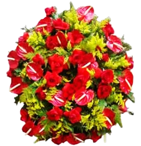 COROA DE FLORES TAMANHO P CORES 6