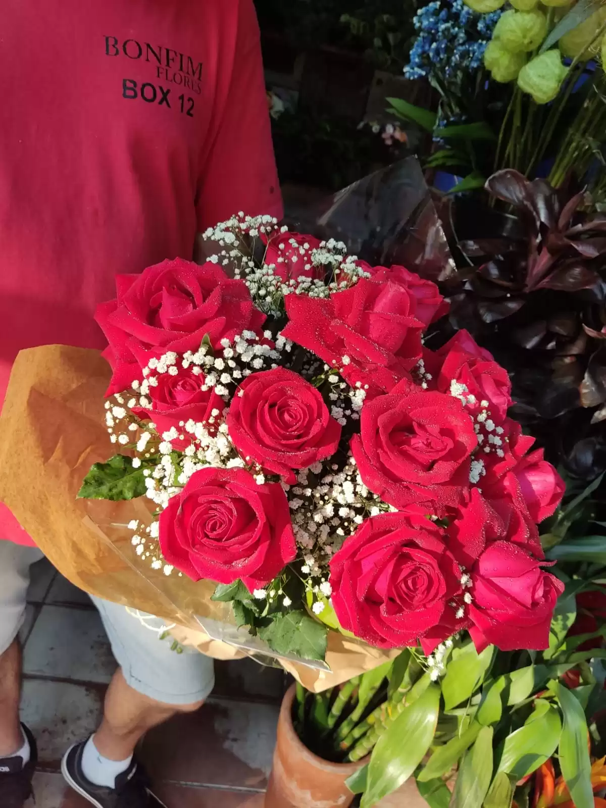 ARRANJO COM ROSAS VERMELHAS 02 DUZIAS