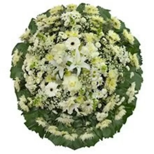 COROA DE FLORES TAMANHO P BRANCA 1