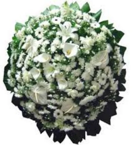 COROA DE FLORES TAMANHO P BRANCA 3