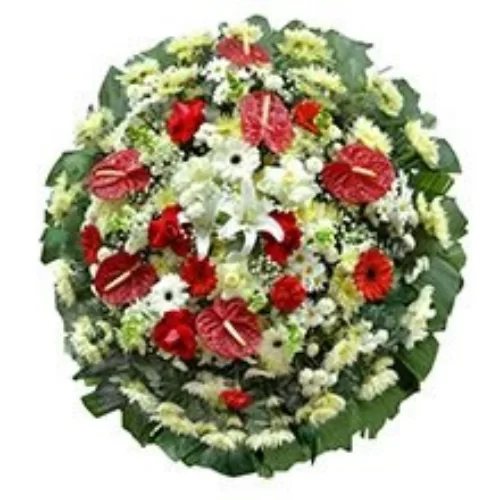 COROA DE FLORES TAMANHO P CORES 2