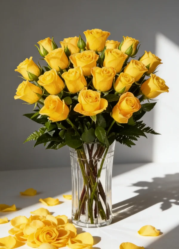 Arranjo De Rosas Amarelas 2 Dúzias