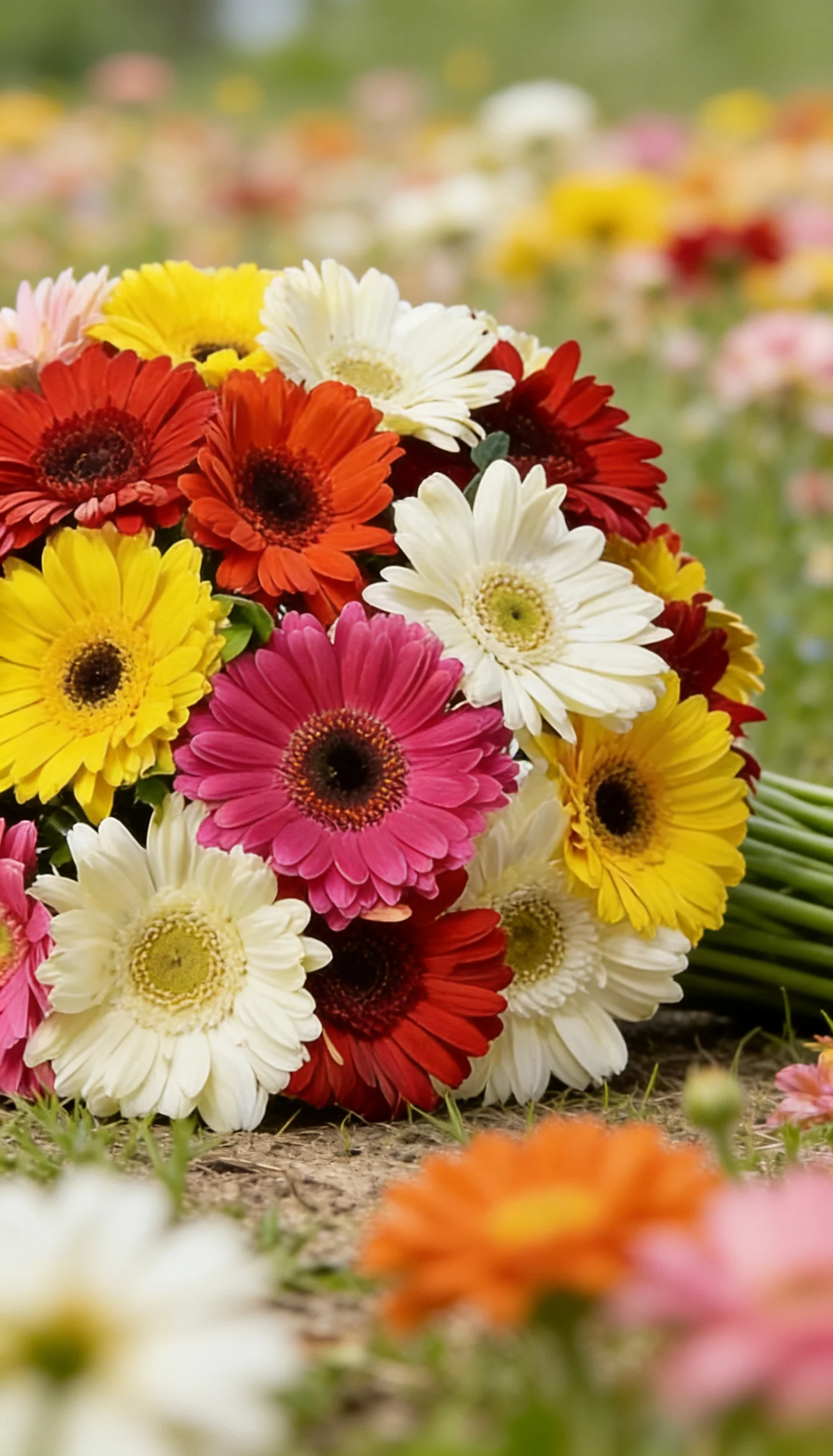 Arranjo De Gerberas Coloridas - 1 Dúzia E Meia - Imagem 2