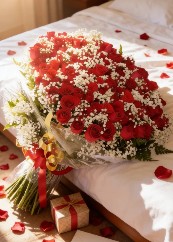BUQUÊ DE ROSAS NACIONAL VERMELHAS 5 DUZIAS