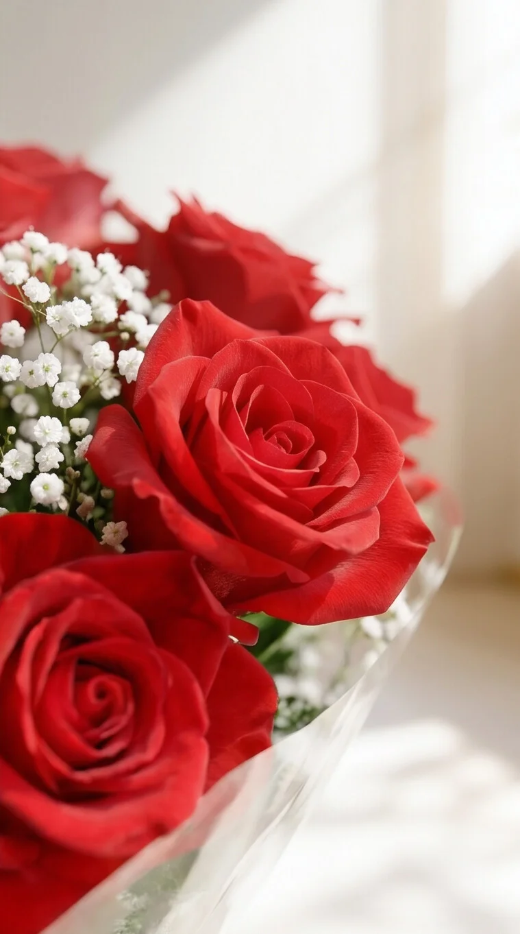 BUQUÊ DE ROSAS COLOMBIANAS ABERTAS COM 06 UNI - Imagem 4