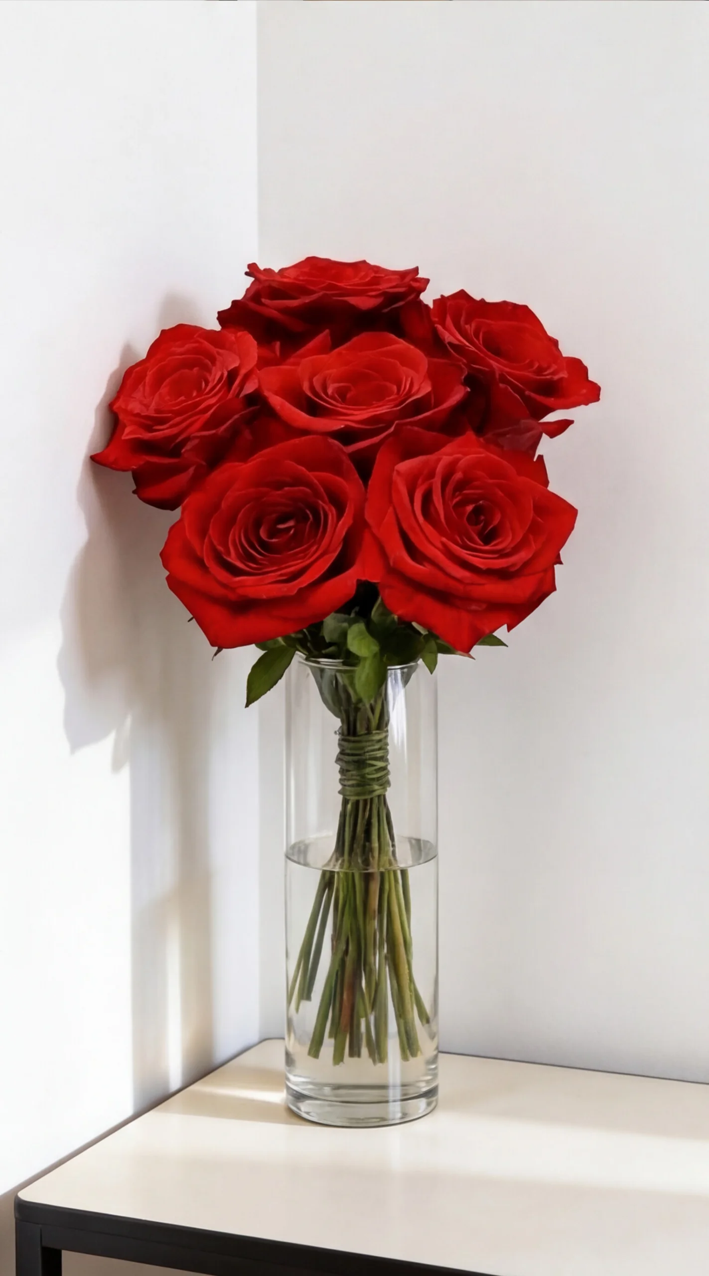 Arranjo De Rosas Colombianas 6 Rosas - Com Cilindro