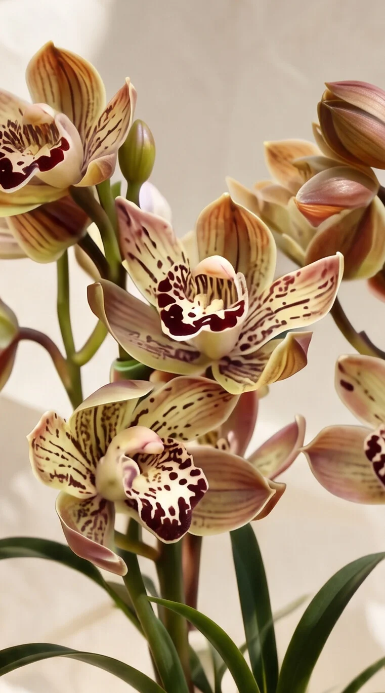 Orquídea Simbidihum Marrom na Embalagem Crepom - Imagem 3