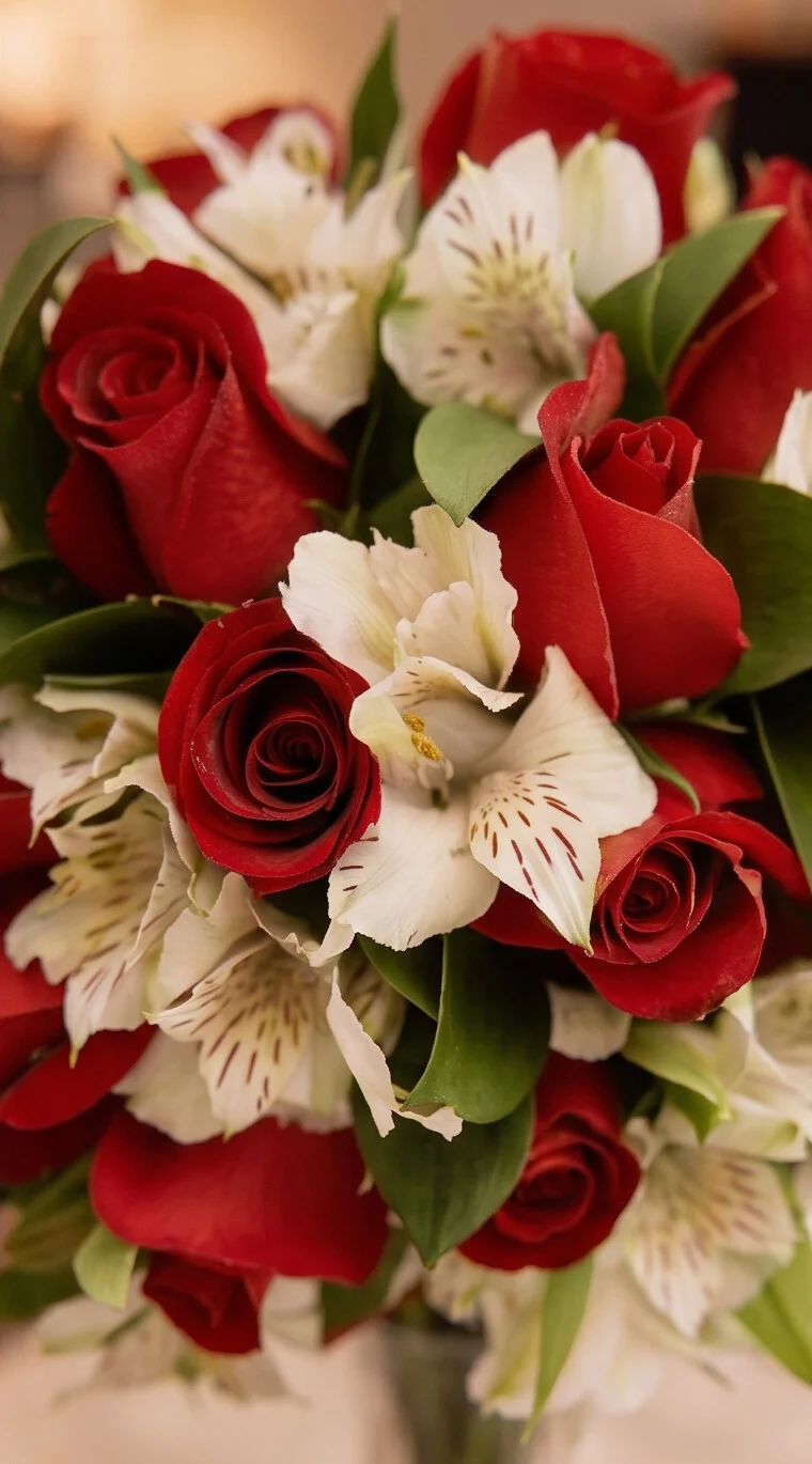 Buquê de Rosas Vermelhas com Astromélias - Imagem 4