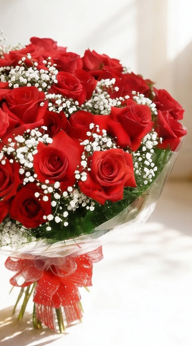 BUQUÊ DE ROSAS COLOMBIANAS ABERTAS 2 DUZIAS - Imagem 4