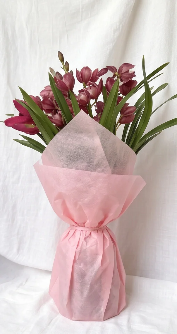 Orquídea Cymbidium Embalada no Crepom - Imagem 2