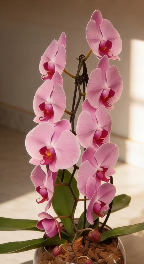 Orquídea Phalaenopsis em Aquário de Vidro - Imagem 3