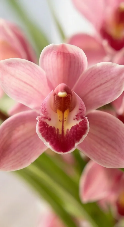 Orquídea Cymbidium Rosa no Crepom - Imagem 4