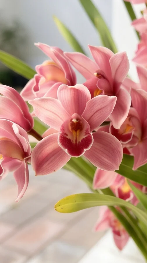 Orquídea Cymbidium Rosa no Crepom - Imagem 2