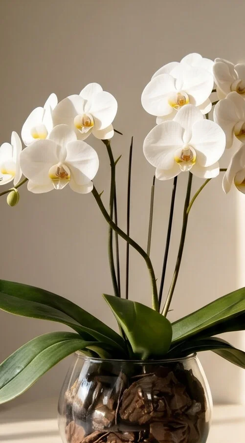 Orquídeas 3 hastes 14+ no vidro - Imagem 6