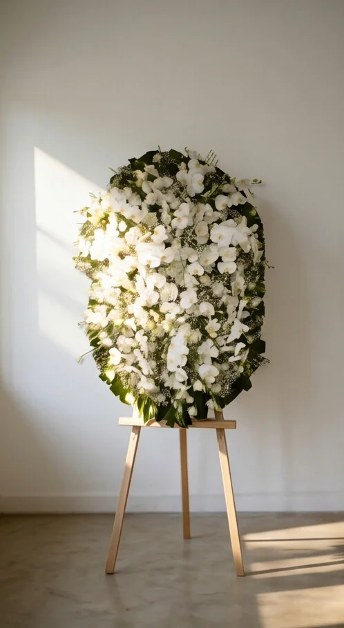 COROA DE FLORES TAMANHO G ORQUÍDEAS