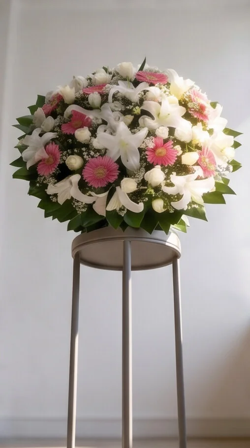 COROA DE FLORES TAMANHO M ROSA 2 ESPECIAL - Imagem 3