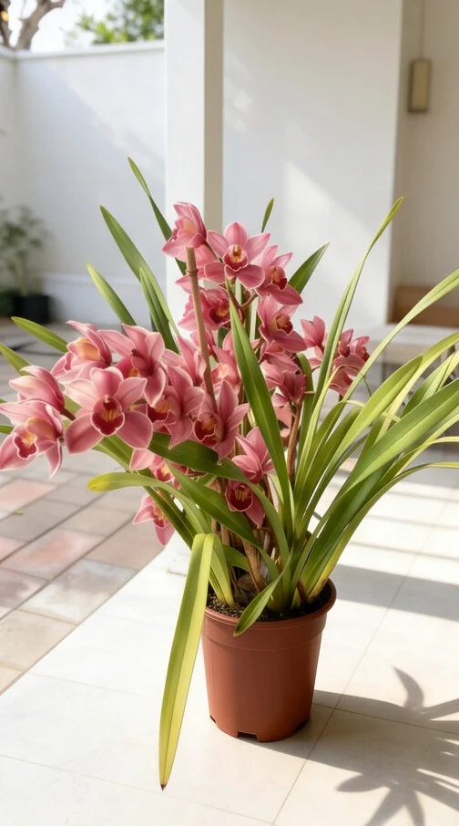 Orquídea Cymbidium Rosa no Crepom - Imagem 3