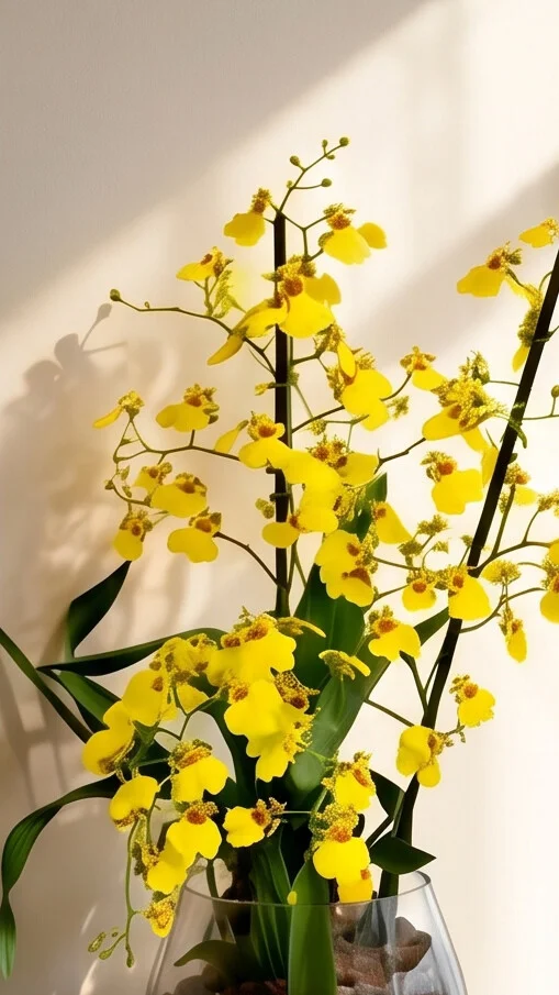 Orquídea Chuva de Ouro no Aquário de Vidro - Imagem 4