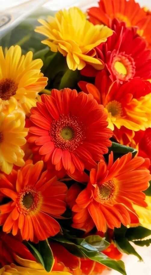 Buque De Gerberas (Laranja, Amarela, Vermelha) -  2 Dúzias - Imagem 3