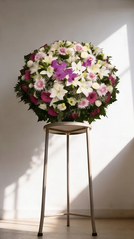 COROA DE FLORES TAMANHO P ROSA 3 ESPECIAL - Imagem 5