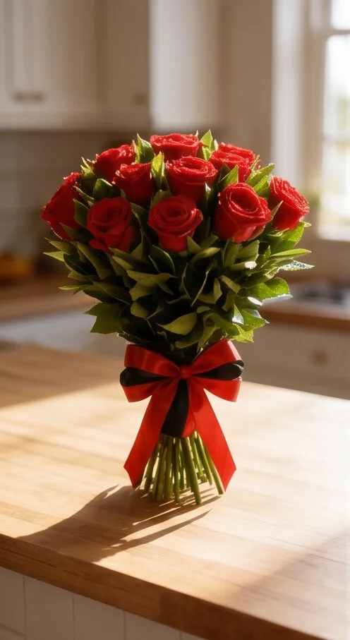 BUQUÊ DE ROSAS NACIONAL 1 DÚZIA - Imagem 3