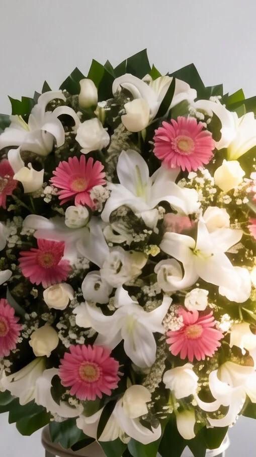 COROA DE FLORES TAMANHO M ROSA 2 ESPECIAL - Imagem 2