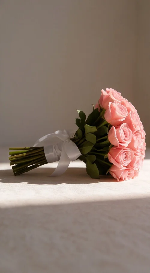 BUQUÊ DE ROSAS ROSA COM 30 UNI - Imagem 5