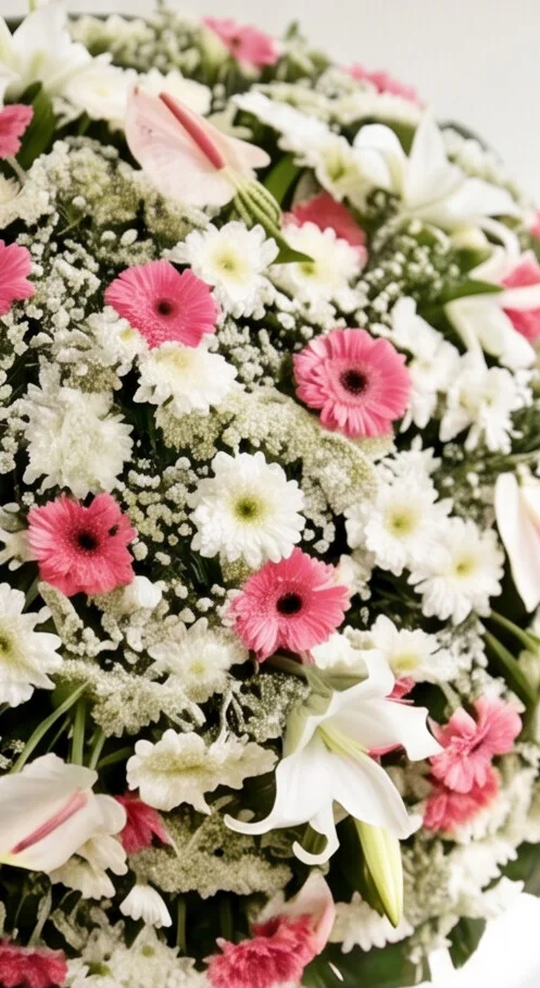 COROA DE FLORES TAMANHO P ROSA ESPECIAL - Imagem 2