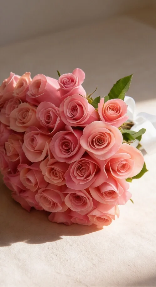 BUQUÊ DE ROSAS ROSA COM 30 UNI - Imagem 3