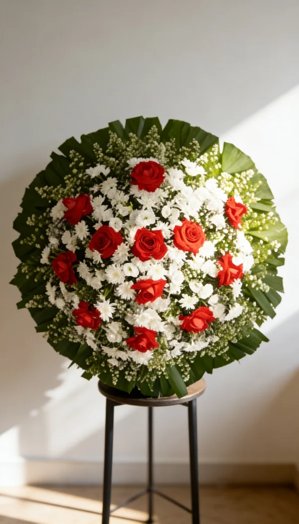 COROA DE FLORES TAMANHO P CORES 3