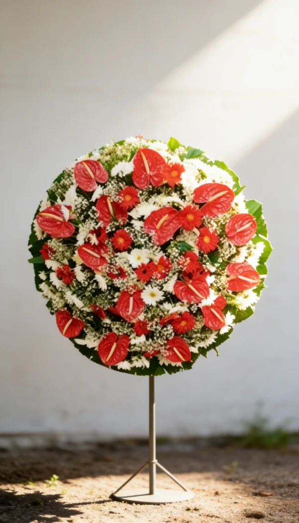 COROA DE FLORES TAMANHO P CORES 5