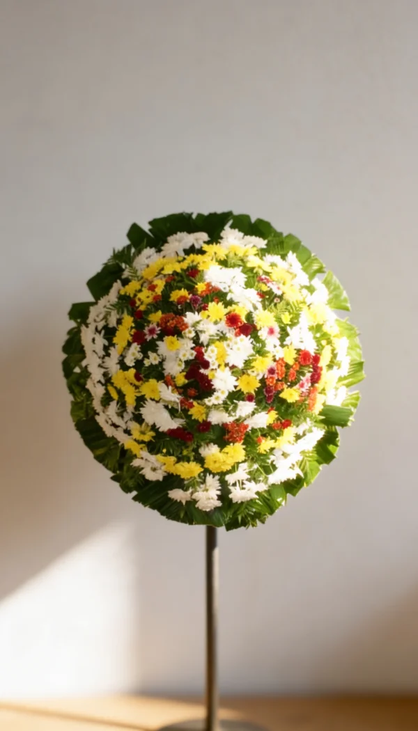 COROA DE FLORES TAMANHO P CAMPO 1