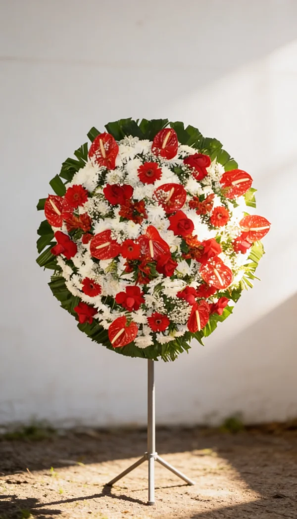 COROA DE FLORES TAMANHO P CORES 4
