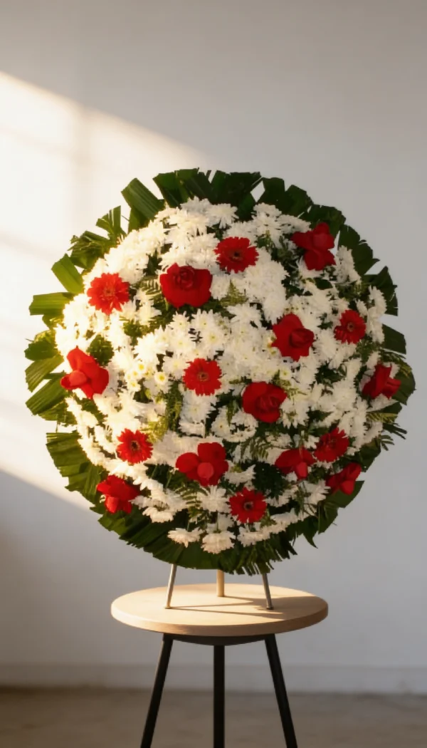 COROA DE FLORES TAMANHO P CORES 1