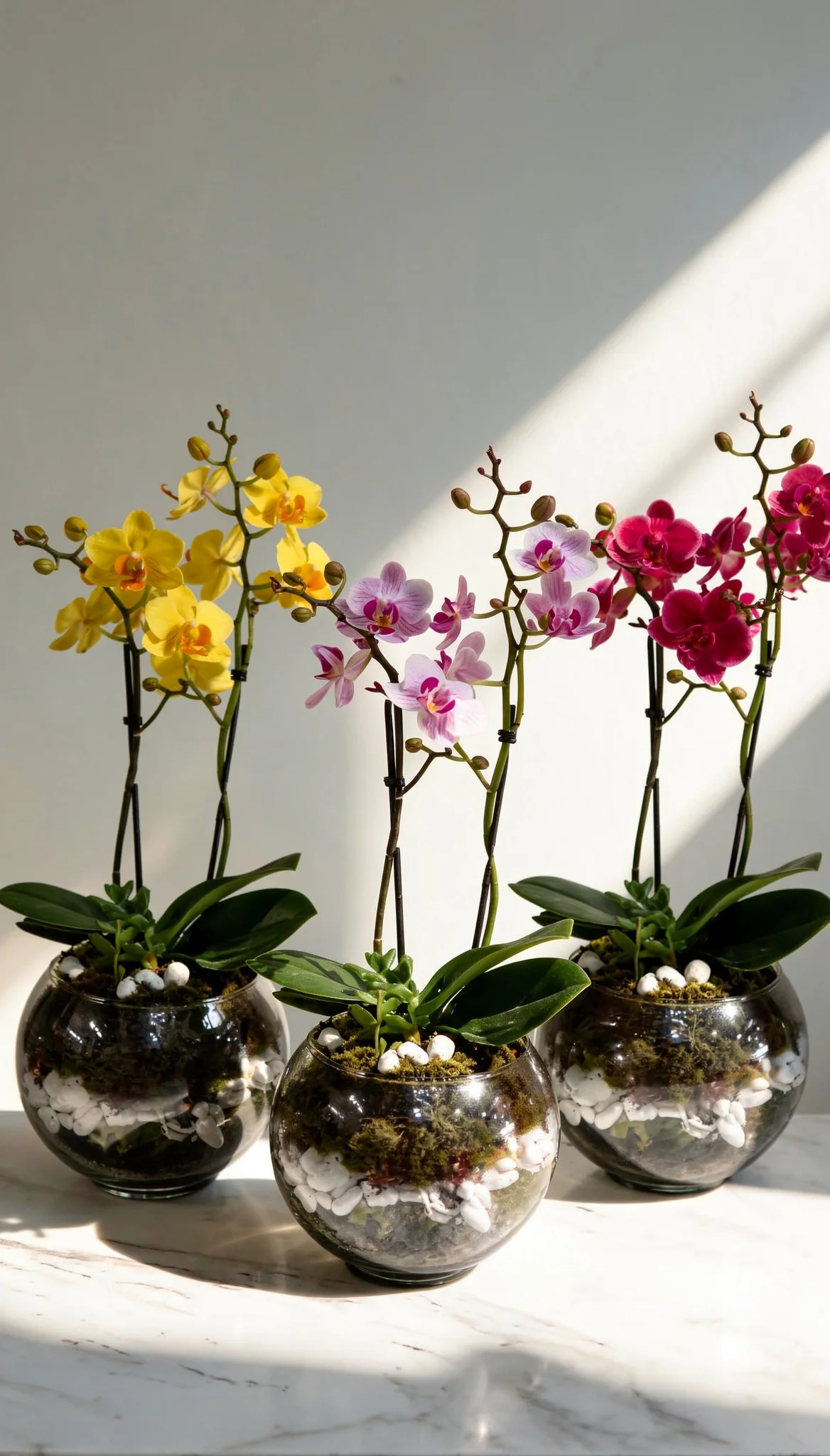 Mini Orquídeas em Aquário de Vidro - Imagem 2