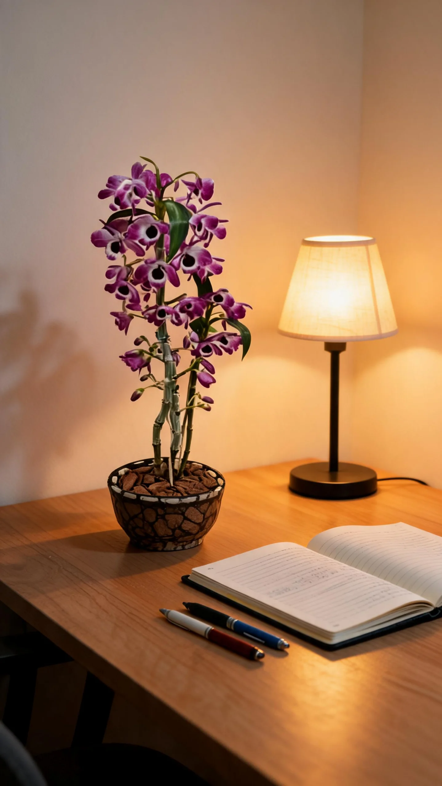 Orquídea Dendobrium no Cachepô de Madeira - Imagem 5