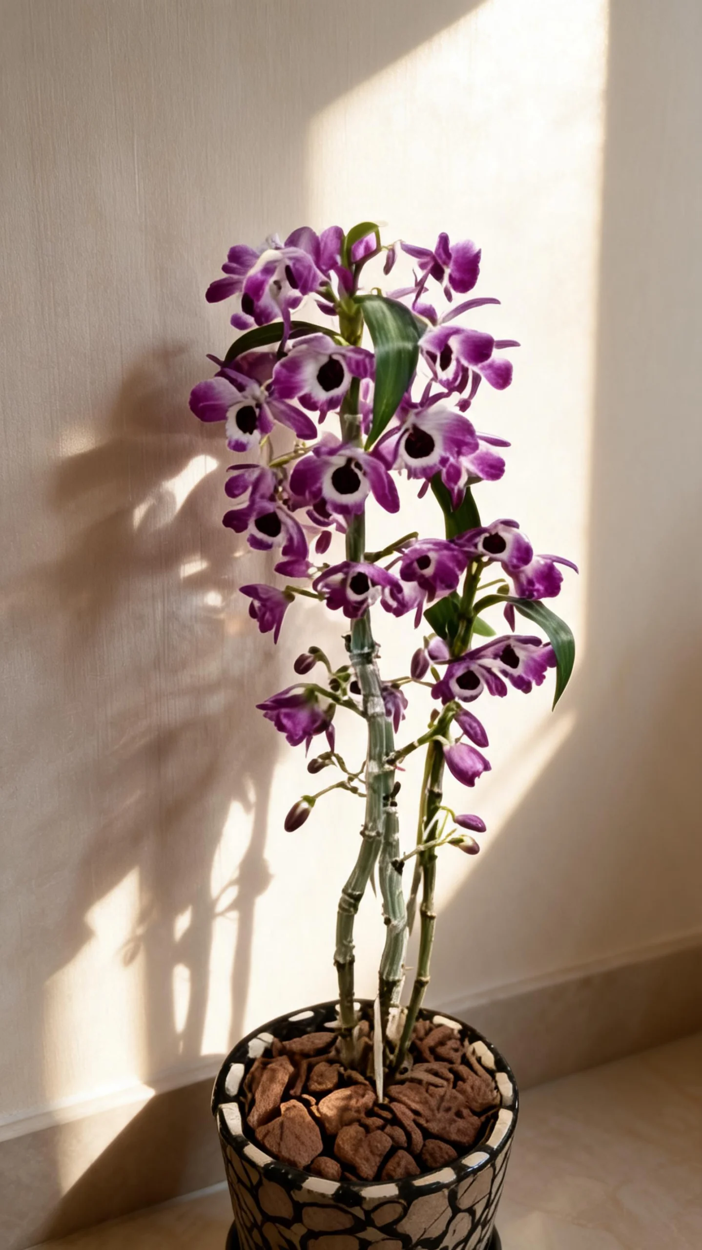 Orquídea Dendobrium no Cachepô de Madeira - Imagem 6