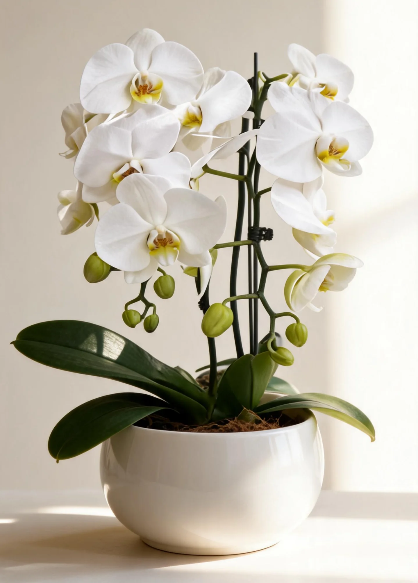 Orquídea Dupla Branca